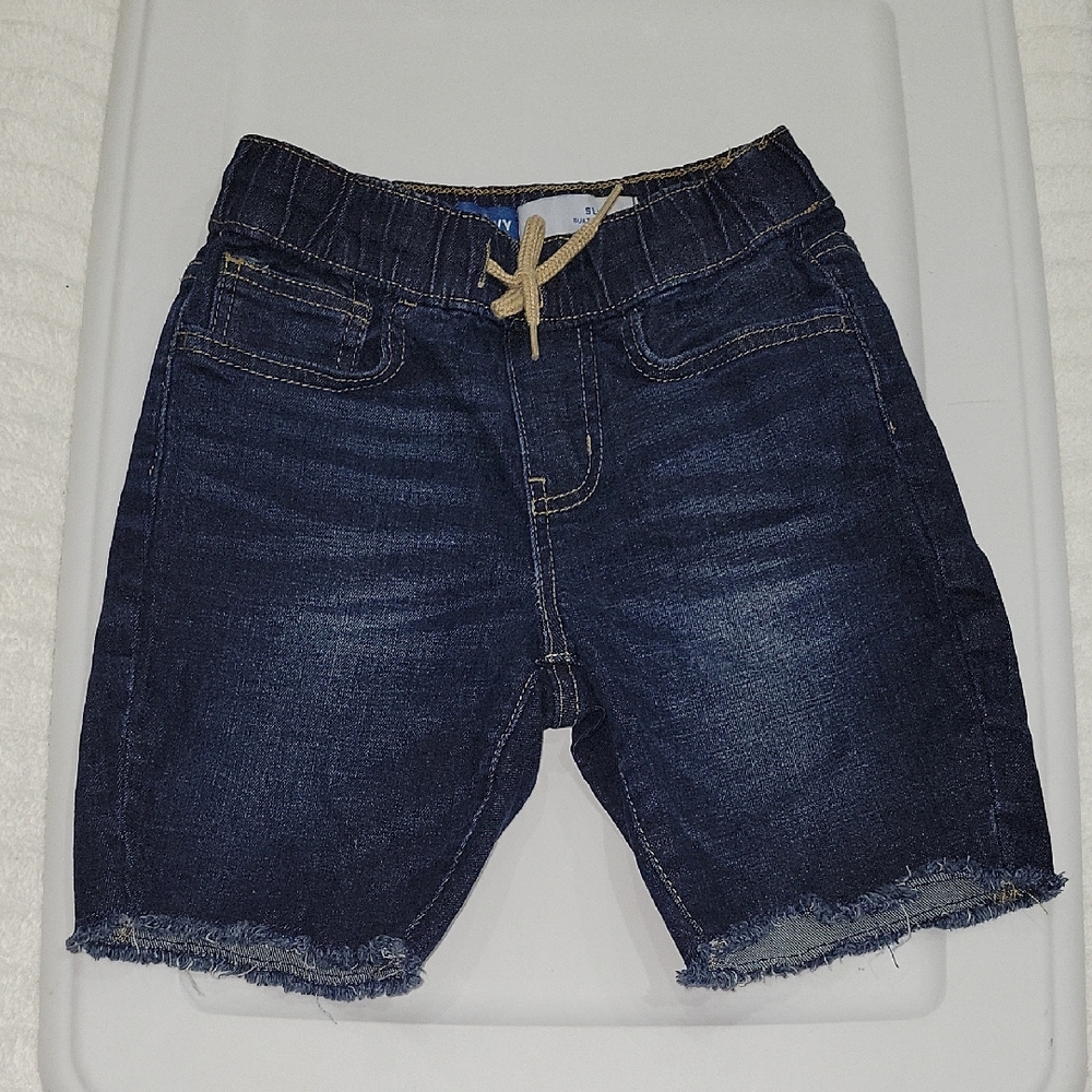 Old Navy Dark Blue Denim Pull-On Kids Shorts